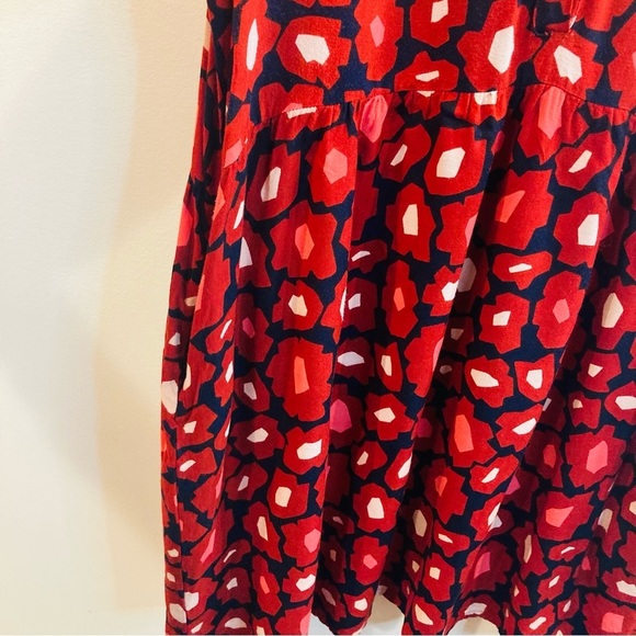 COMPAÑIA FANTASTICA  Sz XL Graphic Floral Peplum Long Sleeve Pocket Tunic Top - Picture 4 of 7